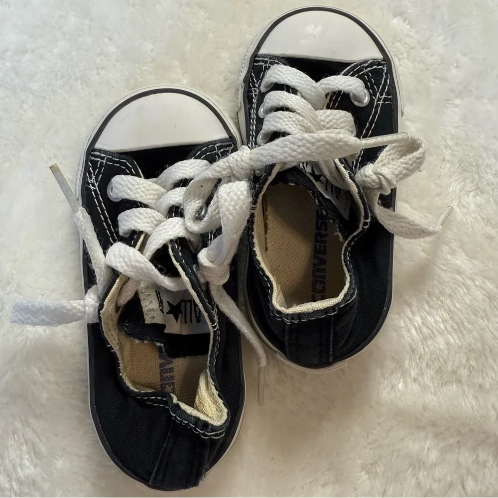 Converse All Star Dark Blue Canvas Baby Sneakers Timeless Design Size 5